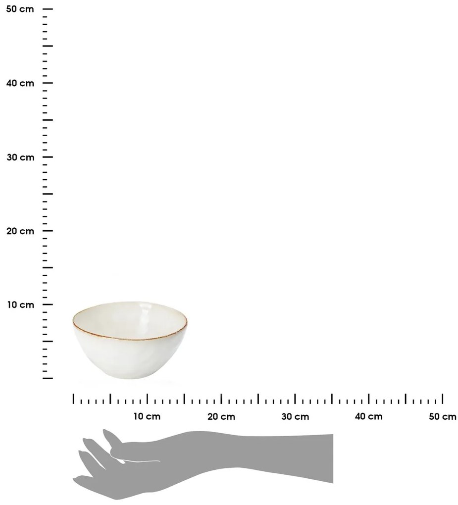 Kameninová miska na polievku Sia 620 ml krémová