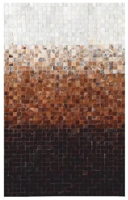 Kožený koberec Typ 7 70x140 cm - vzor patchwork