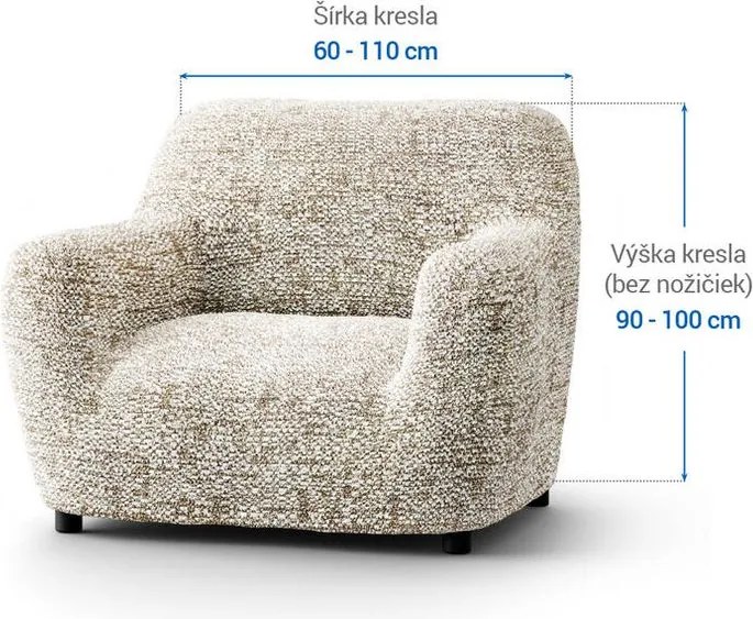 Bielastické poťahy GLORIA béžová kreslo (š. 60 - 110 cm)