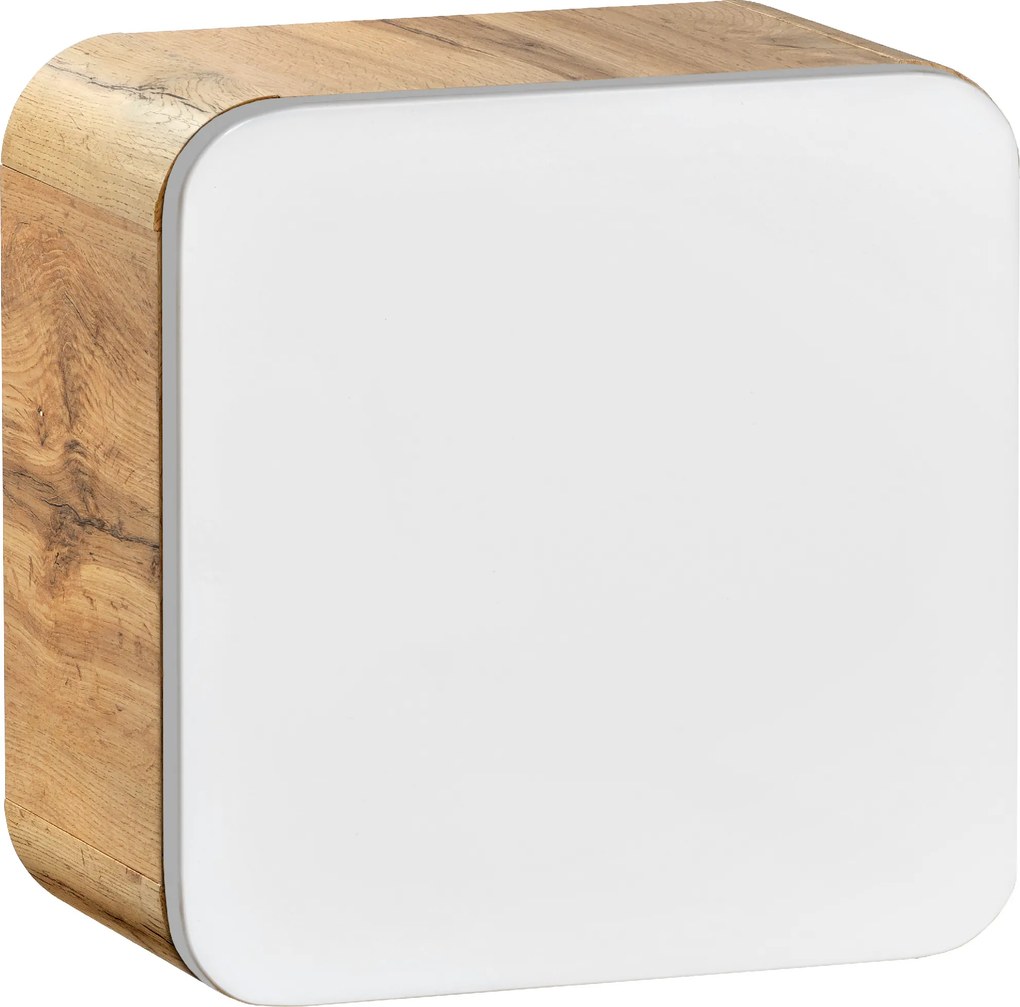 Comad Kúpeľňová skrinka závesná horná Qubik Aruba White 35 dub craft/biela