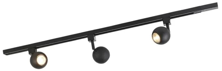 Inteligentný moderný koľajnicový systém čierny 1-fázový vrátane 3 Wifi GU10 - Iconic Gissi