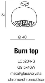 Rustikálny luster Burn