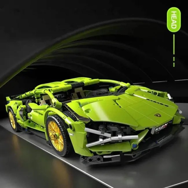 Stavebnica auta SUPERCAR No.J2007 zelená - 470 dielikov