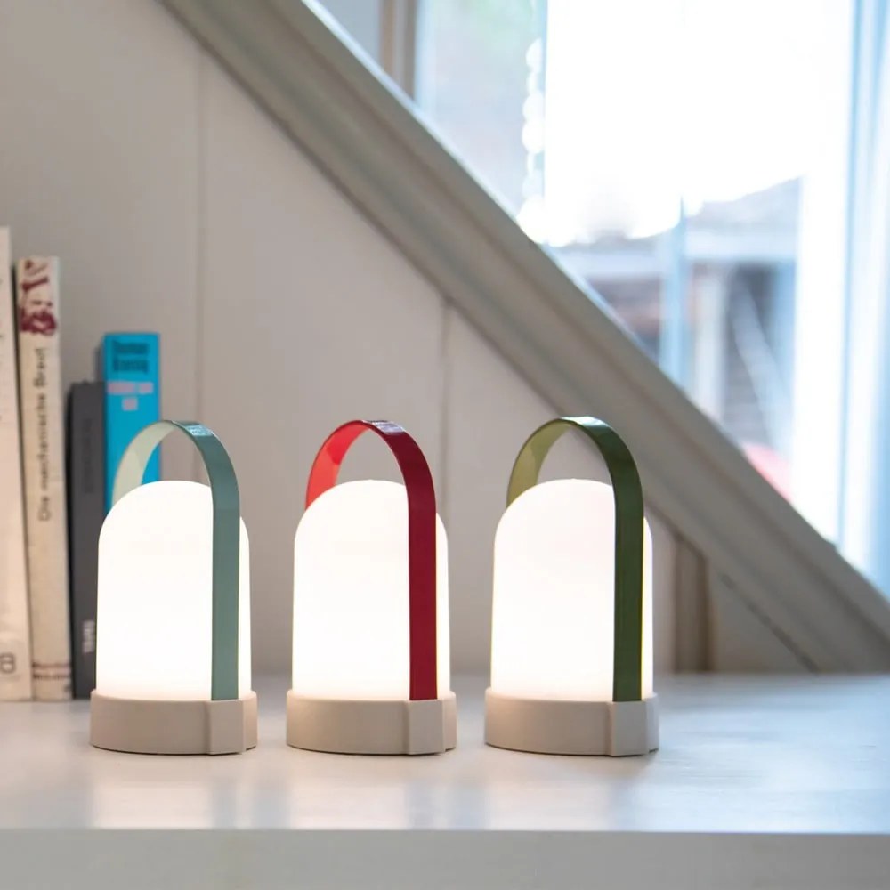 Biela LED stmievateľná stolová lampa (výška 15 cm) Uri – Remember