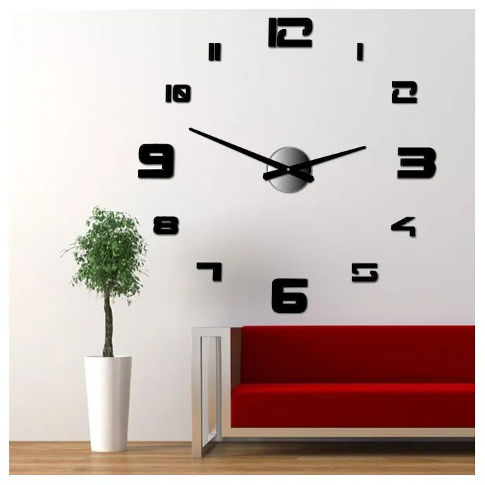 Nástenné hodiny nalepovacie  veľké Moderné hodiny | SENTOP 12P021 PLEXI 2D