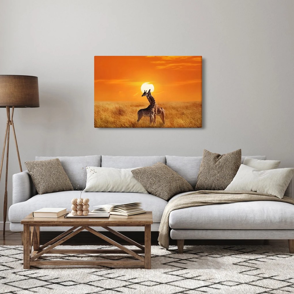 Obraz - Žirafy v národnom parku Serengeti (90x60 cm)