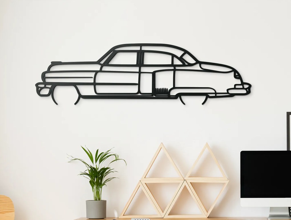 drevko Drevený obraz na stenu Cadillac Fleetwood Rozmer obrazu: 24,5 x 86 cm, Farba dekorácie: Čierna