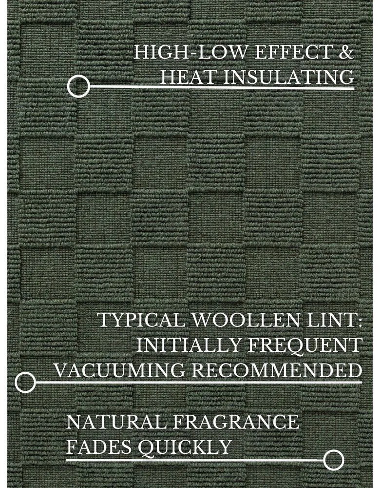 Tmavozelený ručne tkaný vlnený koberec 120x170 cm Scala – Villeroy&Boch