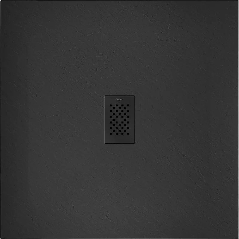 Mexen Hugo, štvorcová sprchová vanička SMC 100 x 100 cm, čierna, čierna krytka, 42701010-B