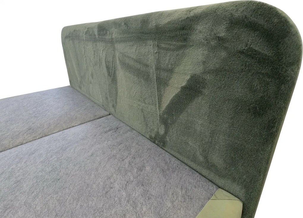 Čalúnená posteľ boxspring FORENA 180x200 cm tmavozelená Matrac: Bonell pružinová matrac