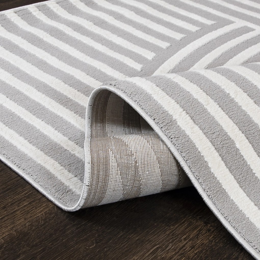 TA Koberec NG91A ŠEDÁ/BIELA ELLEN Rozmer: 120x170 cm