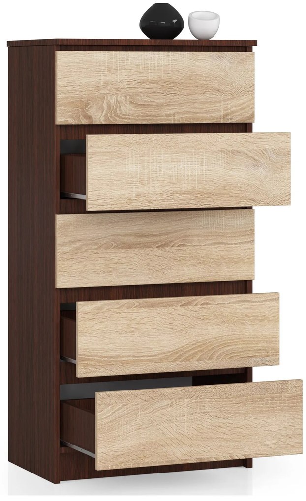 Komoda Kadir TYP3 (wenge + dub sonoma). Akcia -15%. Vlastná spoľahlivá doprava až k Vám domov. 1069046