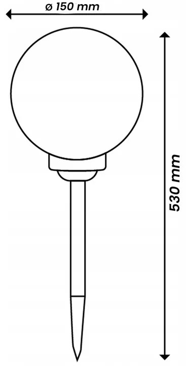 LED solárna záhradná lampa biela/čierna 15 cm Driving Cold Sphere