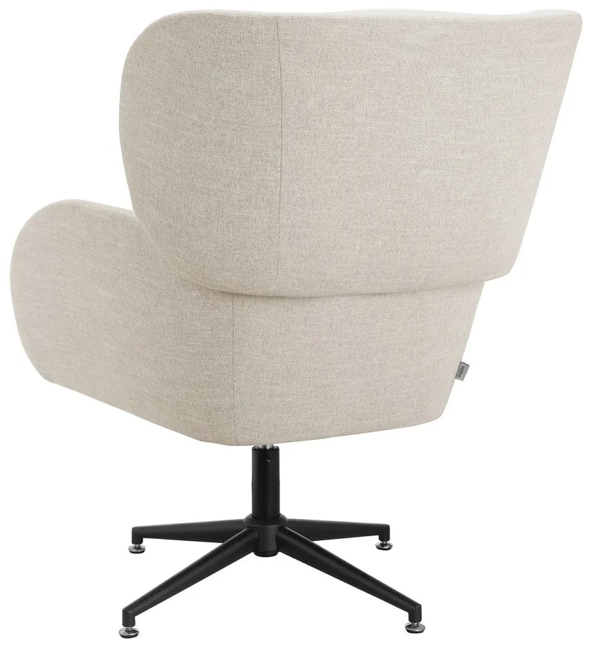 Biele zamatové kreslo ušiak Vanessa – Støraa