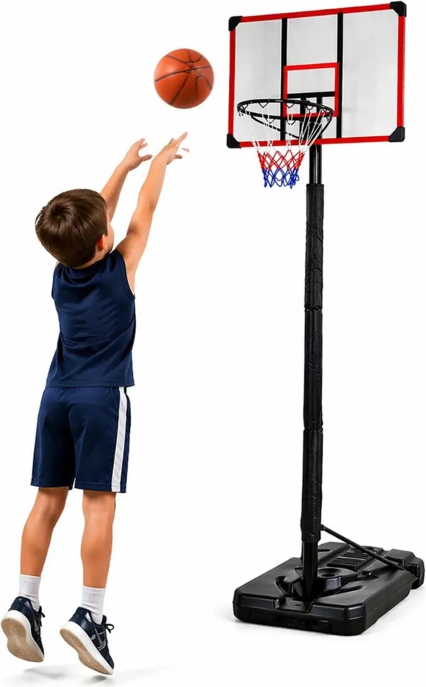 LEAN Sport Basketbalový kôš – mobilný nastaviteľný stojan 200–305 cm