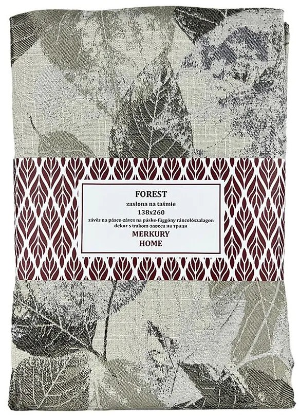 Záves Forest béžová na páske 138x260