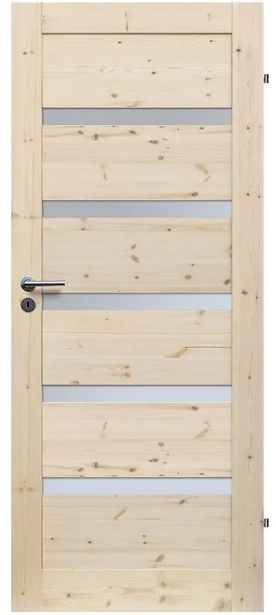 Dvere vnútorné Wezuwiusz 5S 70P  so sukmi nelakované zámok na kľúč