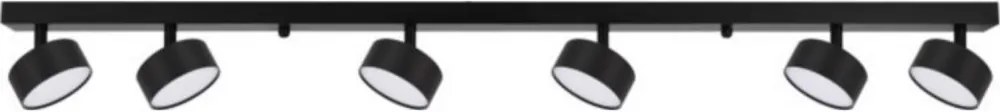Bodové svietidlo LUNVIGO 6xGX53/35W/230V čierne