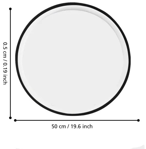 Eglo 425042 - nástenné zrkadlo BANI, priemer 31 cm, čierne