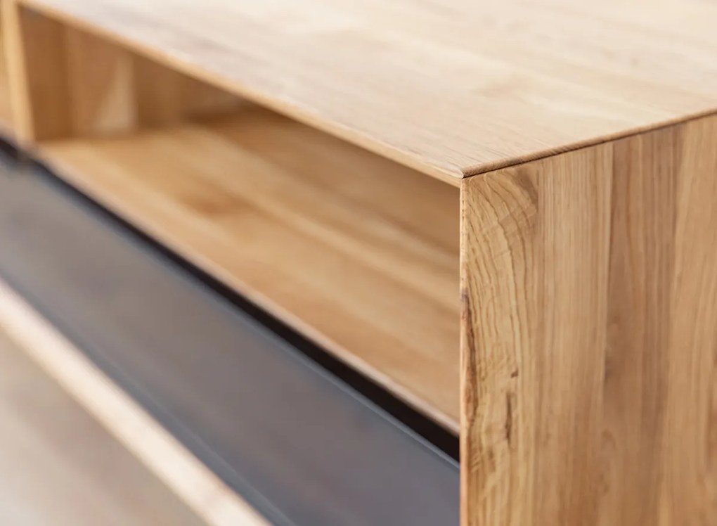 PROXIMA.store - Luxusný dubový TV stolík 2.1 - MODERN LOFT FARBA: dub, ROZMER: dĺžka TV stolíka 120 cm