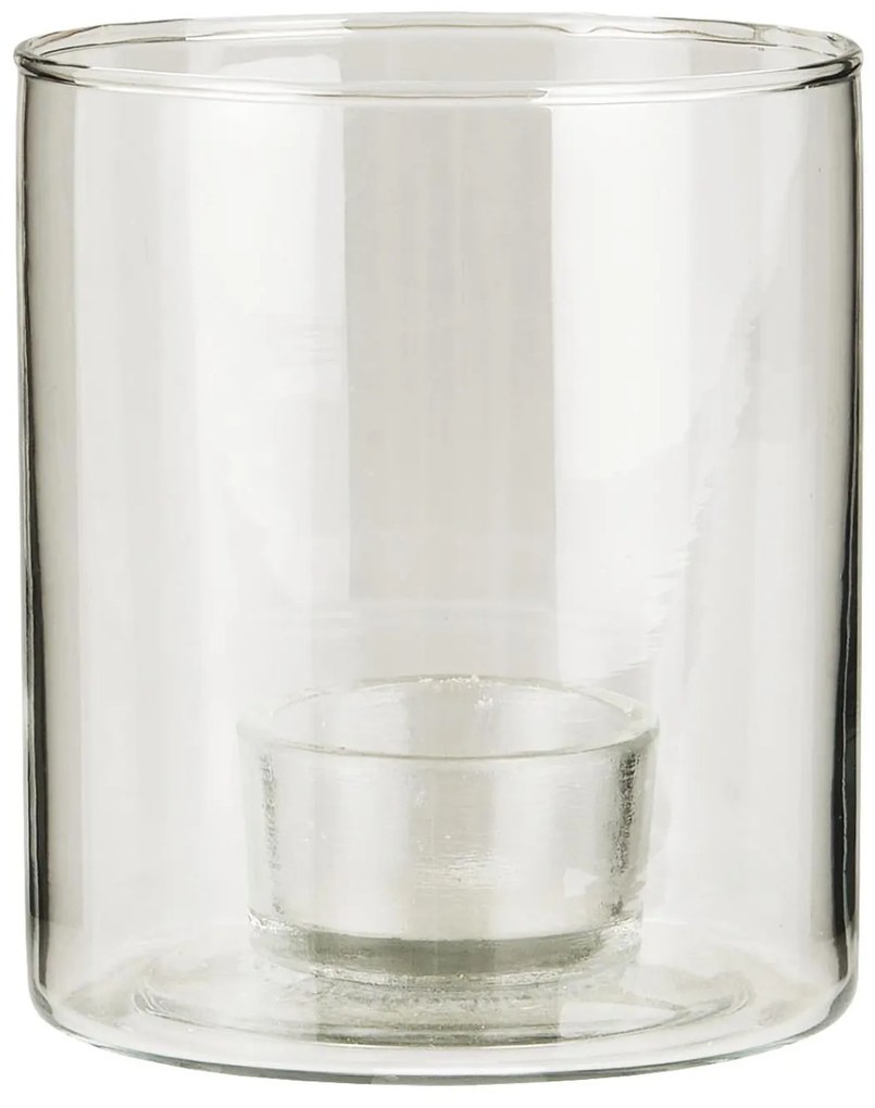 IB Laursen Sklenený svietnik na čajové sviečky GENOMSKI, číry