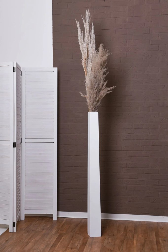 Váza OBELISK, sklolaminát, výška 120 cm, biela