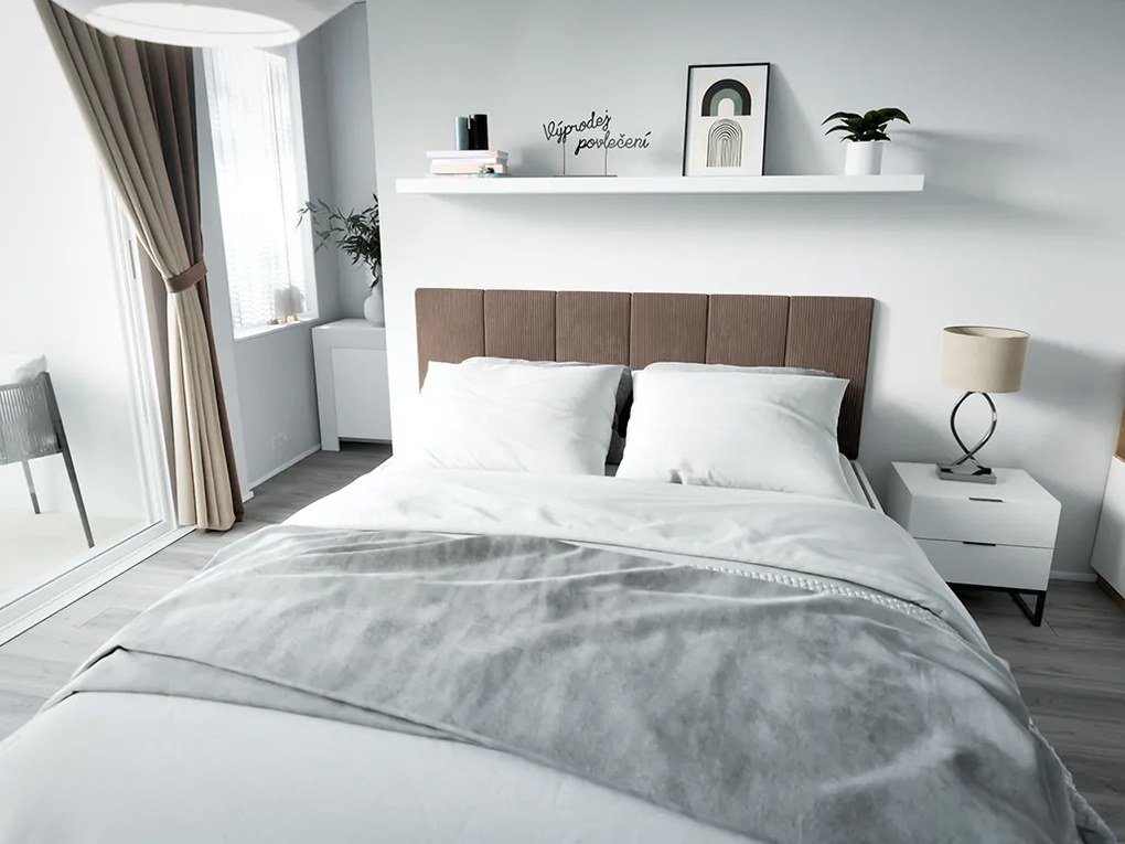 Čalúnený nástenný panel FRAME LINCOLN 30x60 cm Farba: Svetlosivá