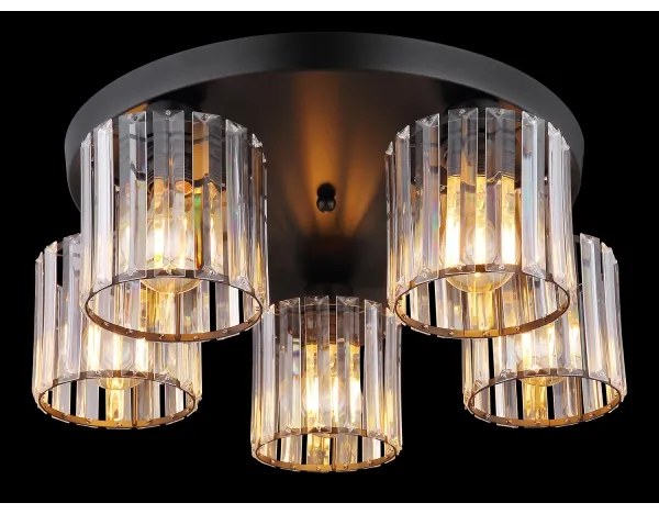 Globo 15742-5D - Prisadený luster JORDANA 5xE27/60W/230V pr. 46,5 cm čierna