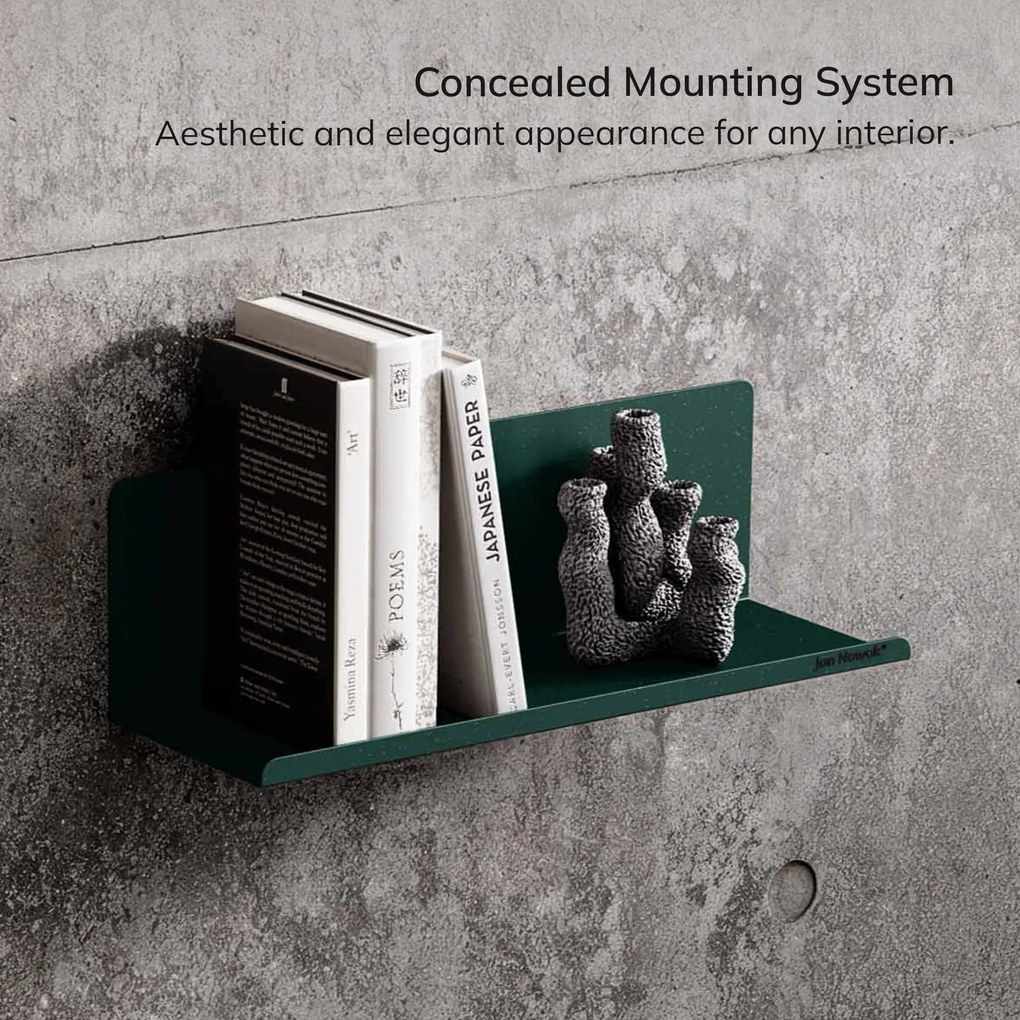 Poličky na stenu JOANNE 400 mm, Modern: fľašková zelená