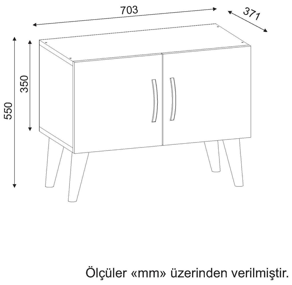 Nočný stolík Somimi 2 (orech + biela). Vlastná spoľahlivá doprava až k Vám domov. 1094374