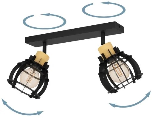 Eglo 43927 - Bodové svietidlo STILLINGTON 2xE27/40W/230V