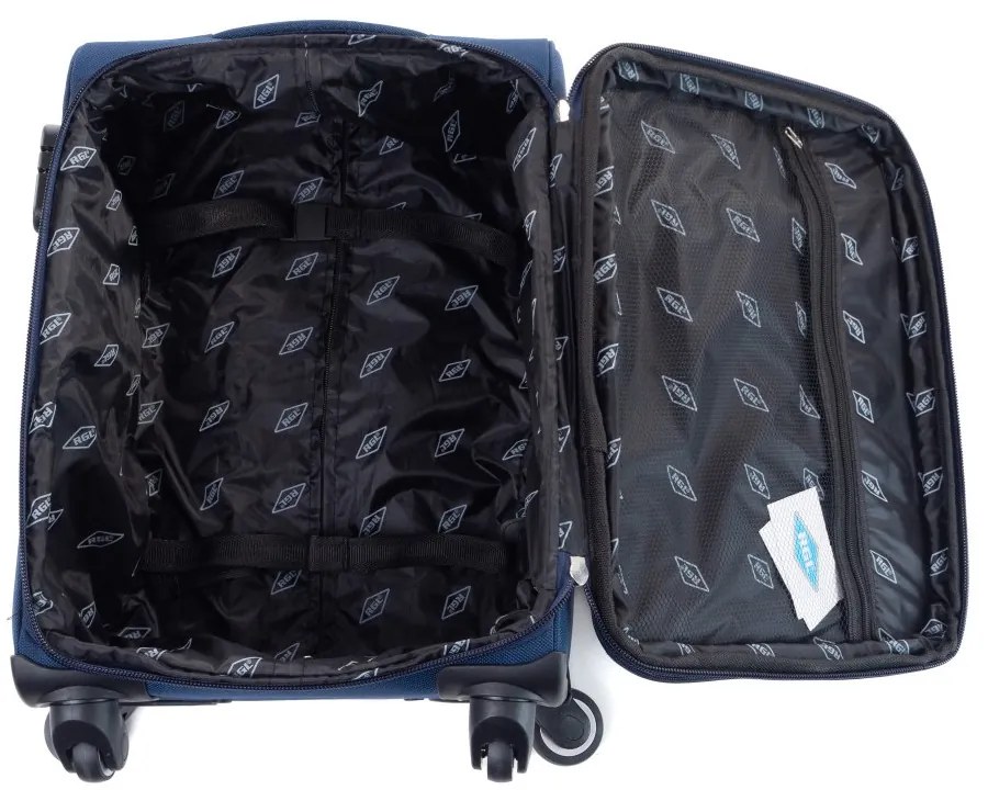 Rogal Tmavočervený nepremokavý cestovný kufor "Practical" s expanderom - L (65l)