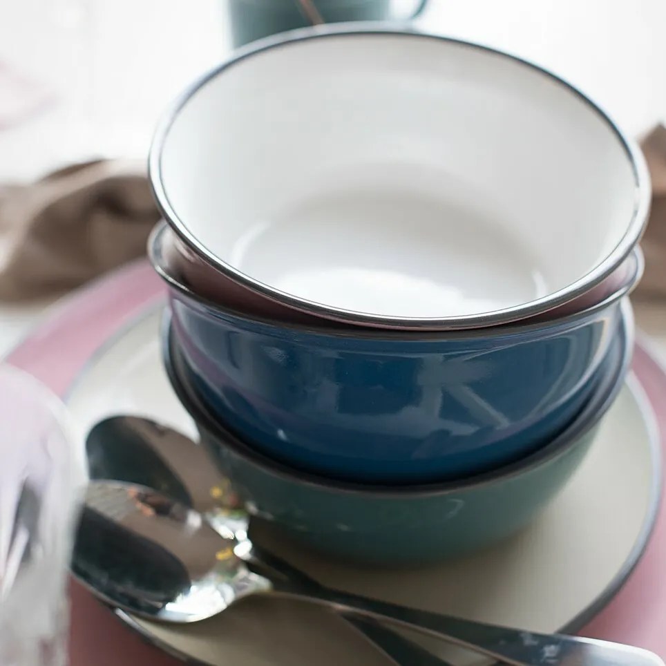 16-dielna súprava riadu Mäser MAILA – petrolovomodrá kombinácia