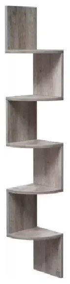 Nástenná rohová polica Vasagle Claire sivá