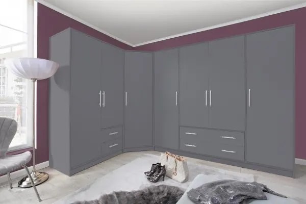 Šatník Smart rohová Antracit