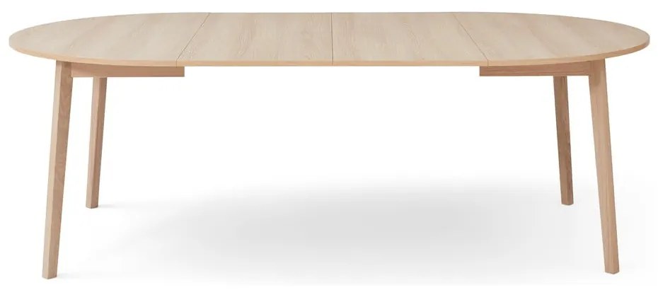 Okrúhly rozkladací jedálenský stôl v dekore duba a prídavnou doskou ø 130 cm Single – Hammel Furniture