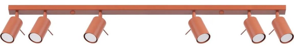 Sollux SL.1511 - Bodové svietidlo RING 6xGU10/10W/230V červená
