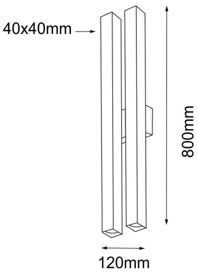 Shilo 4706 - Nástenné svietidlo DOHA 4xGU10/15W/230V čierna