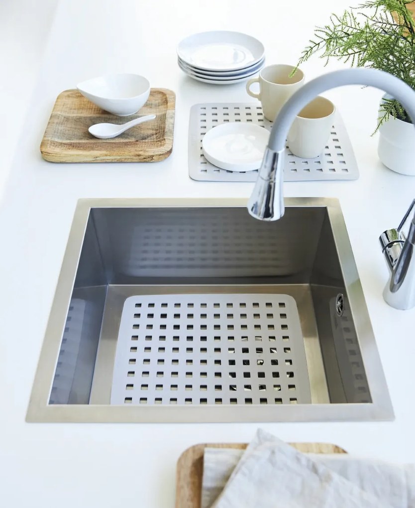 Rotho Ochranná podložka do drezu, sivá HYDRA 31 x 27 cm