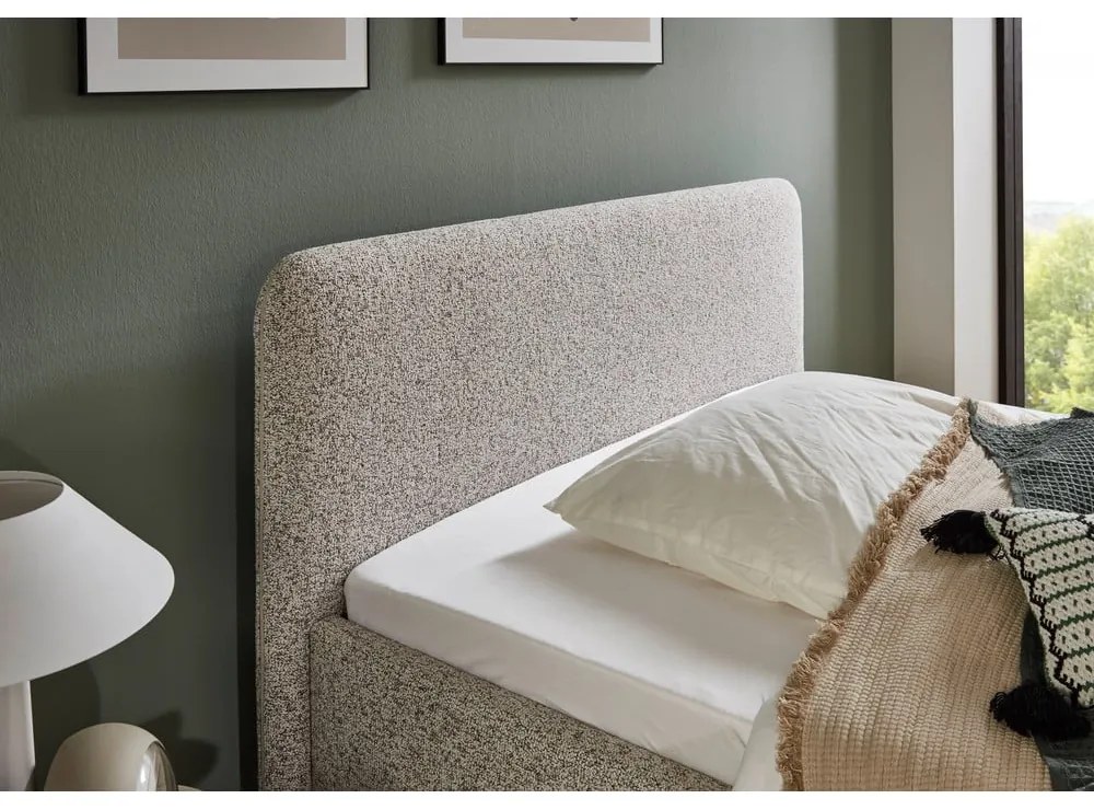 Béžová čalúnená dvojlôžková posteľ bez roštu 140x200 cm Primo – Meise Möbel