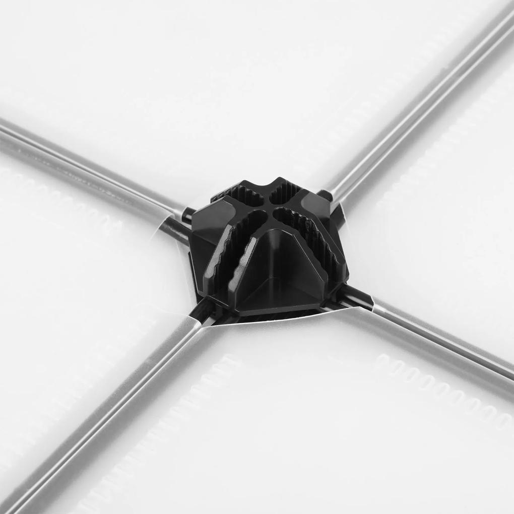 Otevřený policový regál Nerato 123 cm čirý