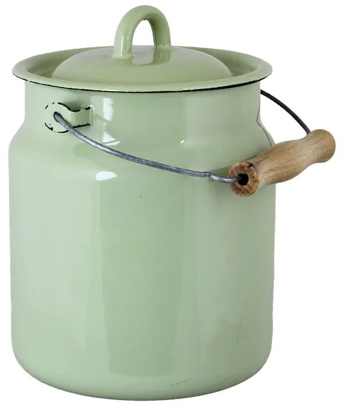 Zelená smaltovaná kanvica na mlieko Emil´s Enamel Green - Ø 16*22 cm / 3 L