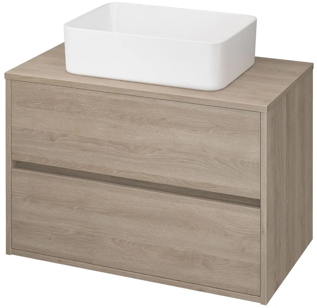 Cersanit Crea - závesná skrinka pod umývadlo na dosku 80cm, dub, S924-010