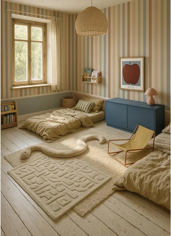 Tapeta Béžové pruhy v neutrálnych tónoch 280×50 cm