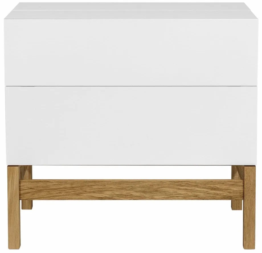 Biela/v prírodnej farbe vinotéka 75x70 cm Grande - Woodman