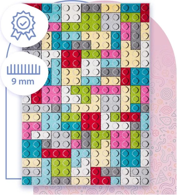 Koberec Agnella Funky Top Super Klocki Amarylis