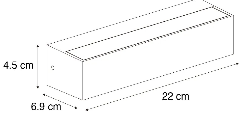 Priemyselná nástenná lampa hrdzavohnedá vrátane LED IP65 - Steph