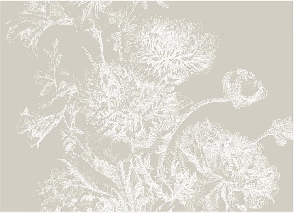 Vliesová tapeta Engraved Flowers