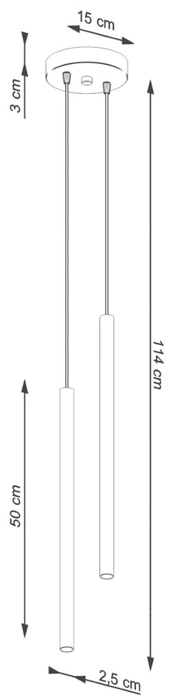 Závesné svietidlo Pastelo, 2x béžové kovové tienidlo, o