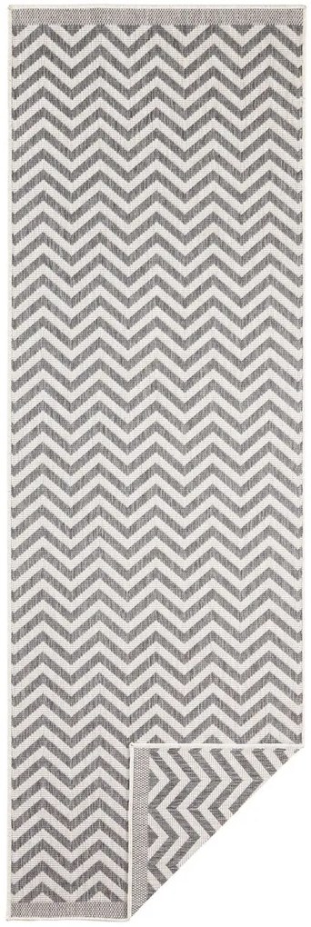 Hanse Home, Kusový koberec Twin Supreme 103432 Palma grey creme – na von aj na doma, 80x350, šedá, chodba / predsieň